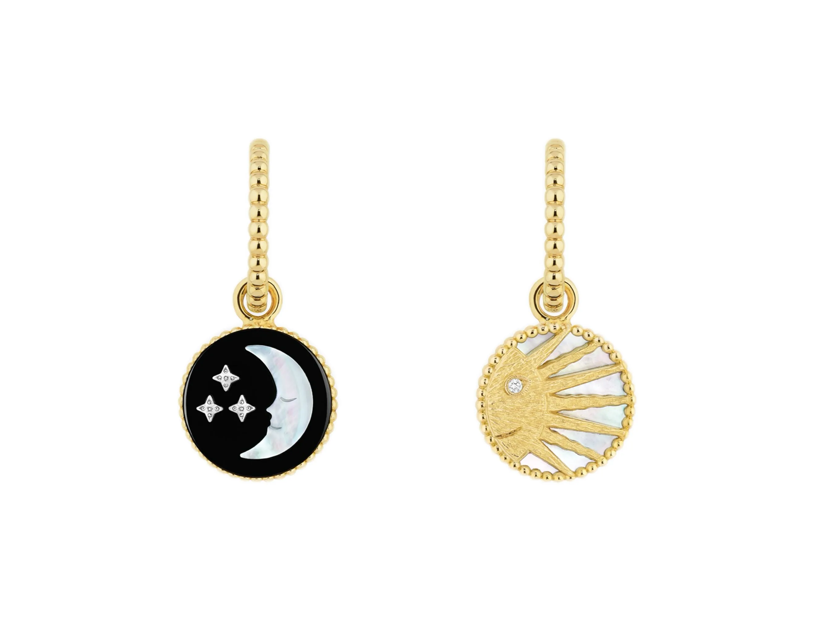 Rose des Vents Sun and Moon Drop Earrings D20017663