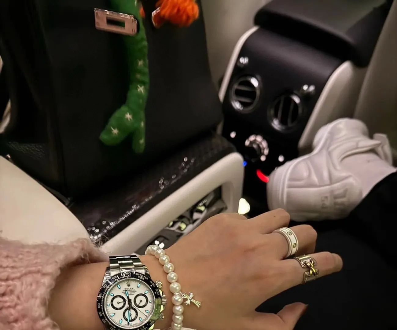 Chrome Hearts x Mikimoto Pearl Cross Bracelet (Sterling Silver) D21517396 — view 9