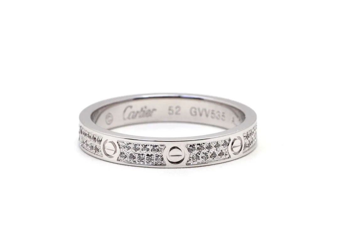 Love Pavé Diamond Band Ring (Gold-Plated Brass) D16517071