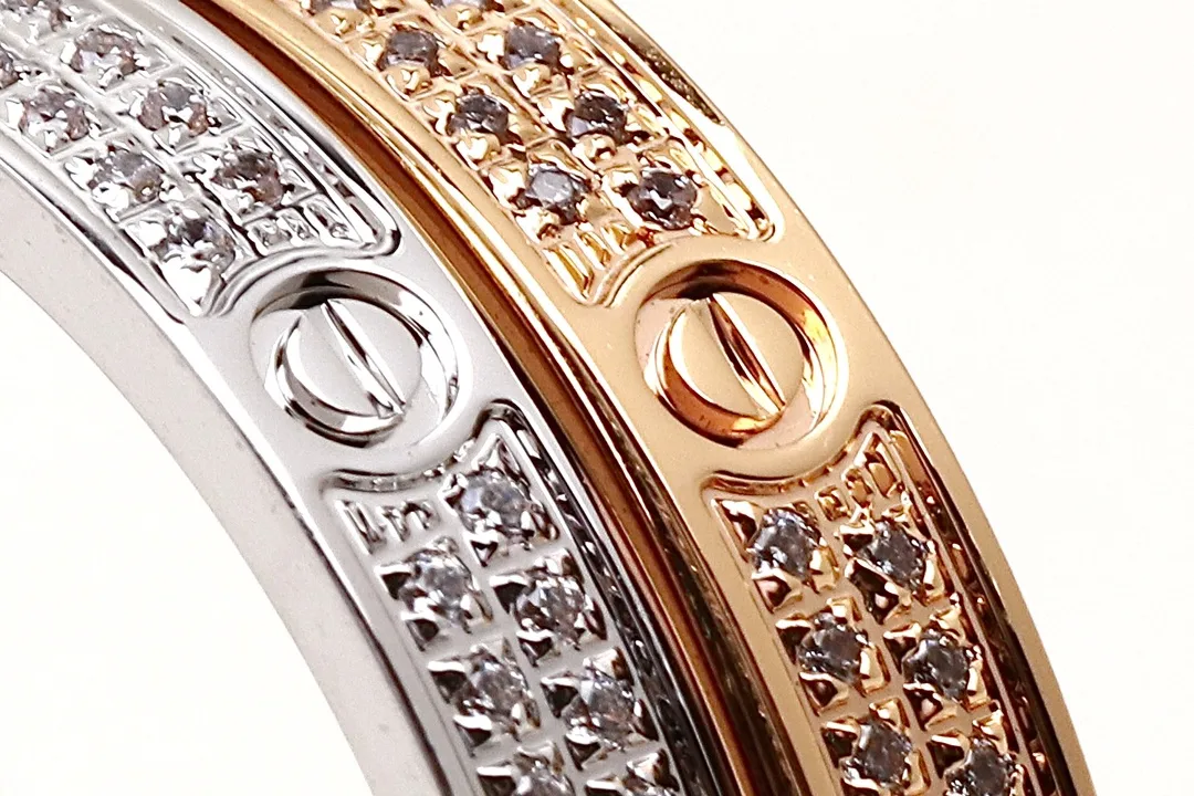 Love Pavé Diamond Band Ring (Gold-Plated Brass) D16517071 — view 7