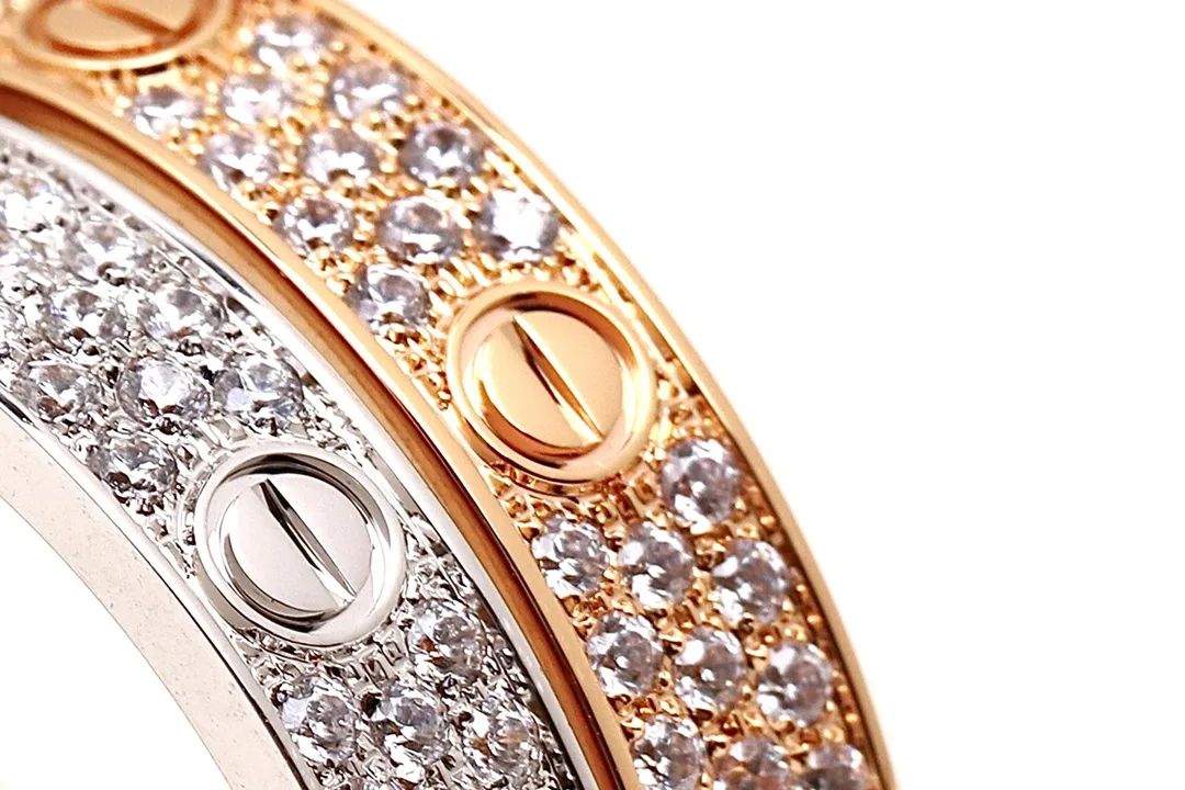 Love Pavé Diamond-Set Ring (Gold-Plated Brass) D17517072 — view 4