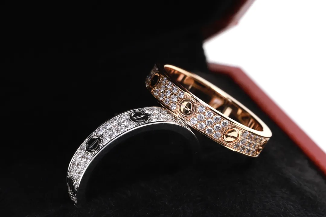 Love Pavé Diamond-Set Ring (Gold-Plated Brass) D17517072 — view 7