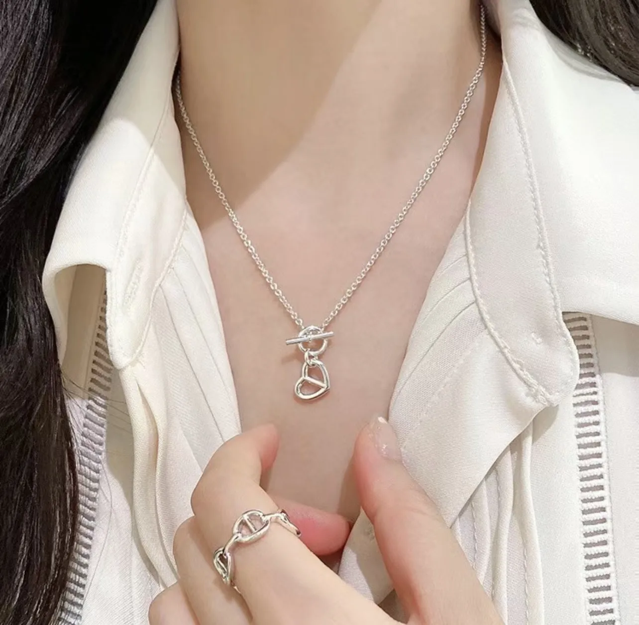 Vertige de Cœur Heart Pendant Necklace (Sterling Silver) D21516783 — view 10