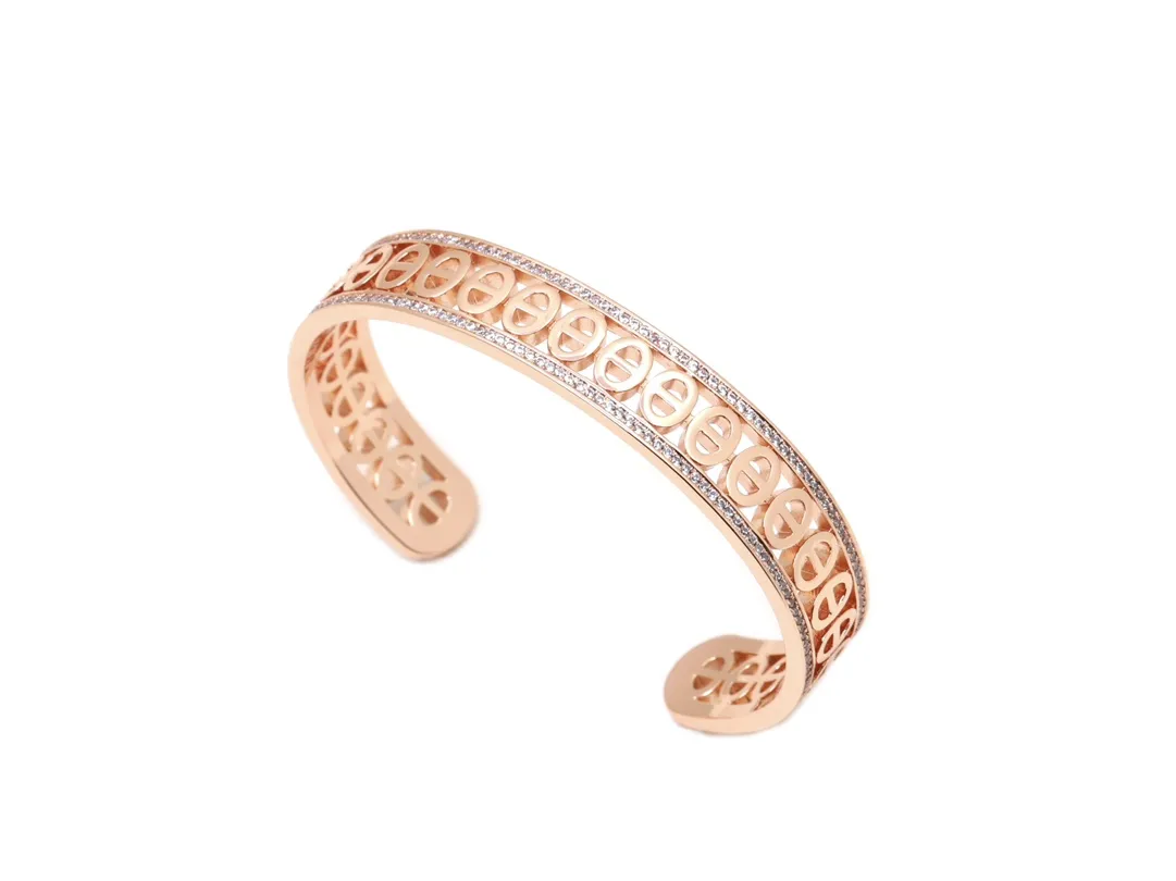 Chaine d'Ancre Pavé Cuff Bracelet D24017547