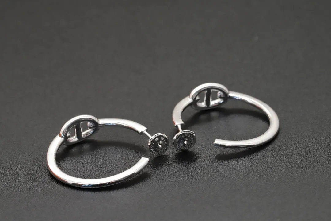 Chaine d'Ancre Hoop Earrings (Gold-Plated Brass) D14516625 — view 2