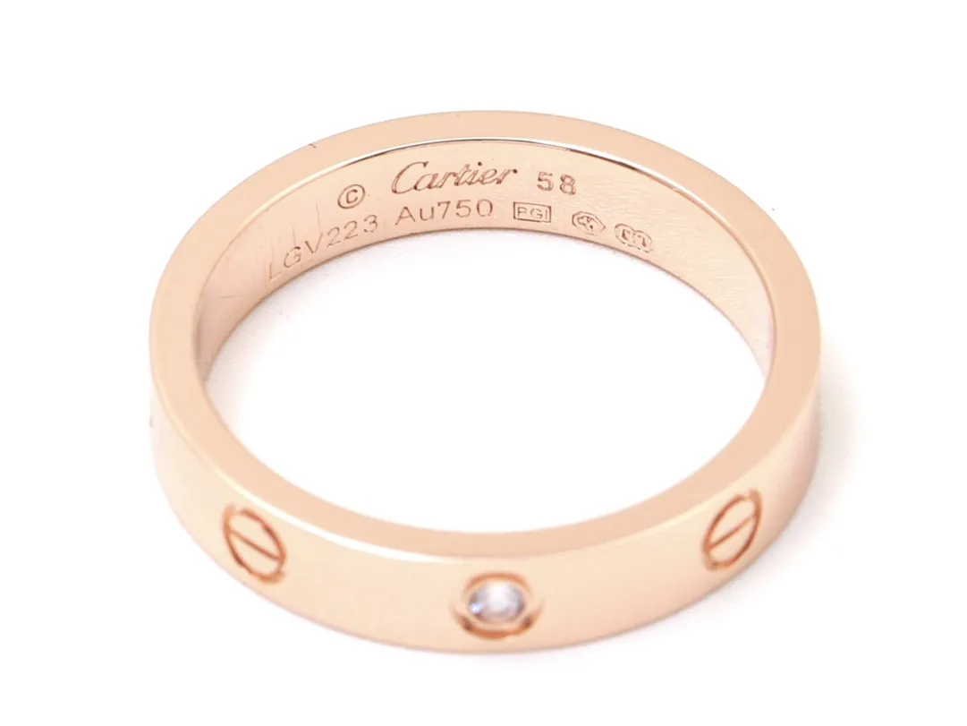 Love Single Diamond Ring (Gold-Plated Brass) D14517075 — view 3