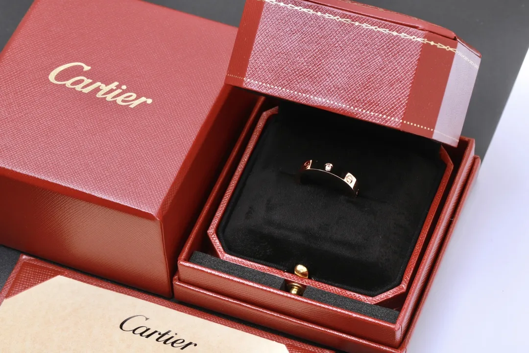 Love Single Diamond Ring (Gold-Plated Brass) D14517075 — view 4