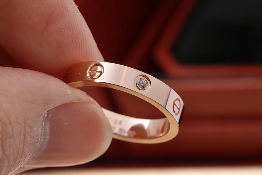 Love Single Diamond Ring (Gold-Plated Brass) D14517075 — view 6