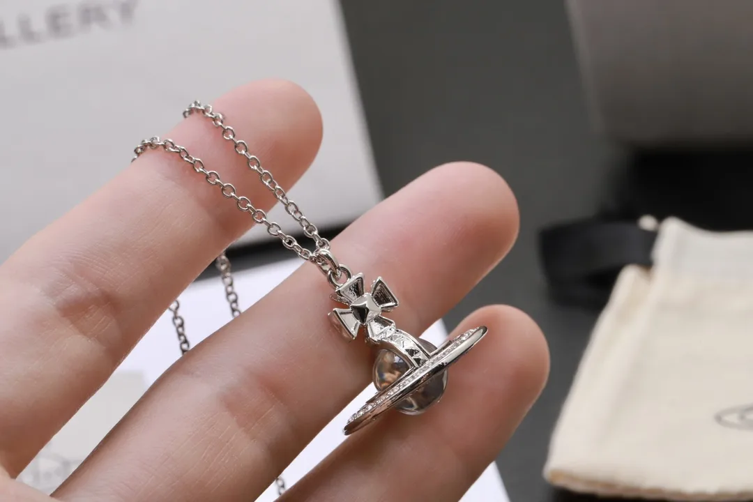 Crystal-Embellished Orb Pendant Necklace D14016993 — view 5