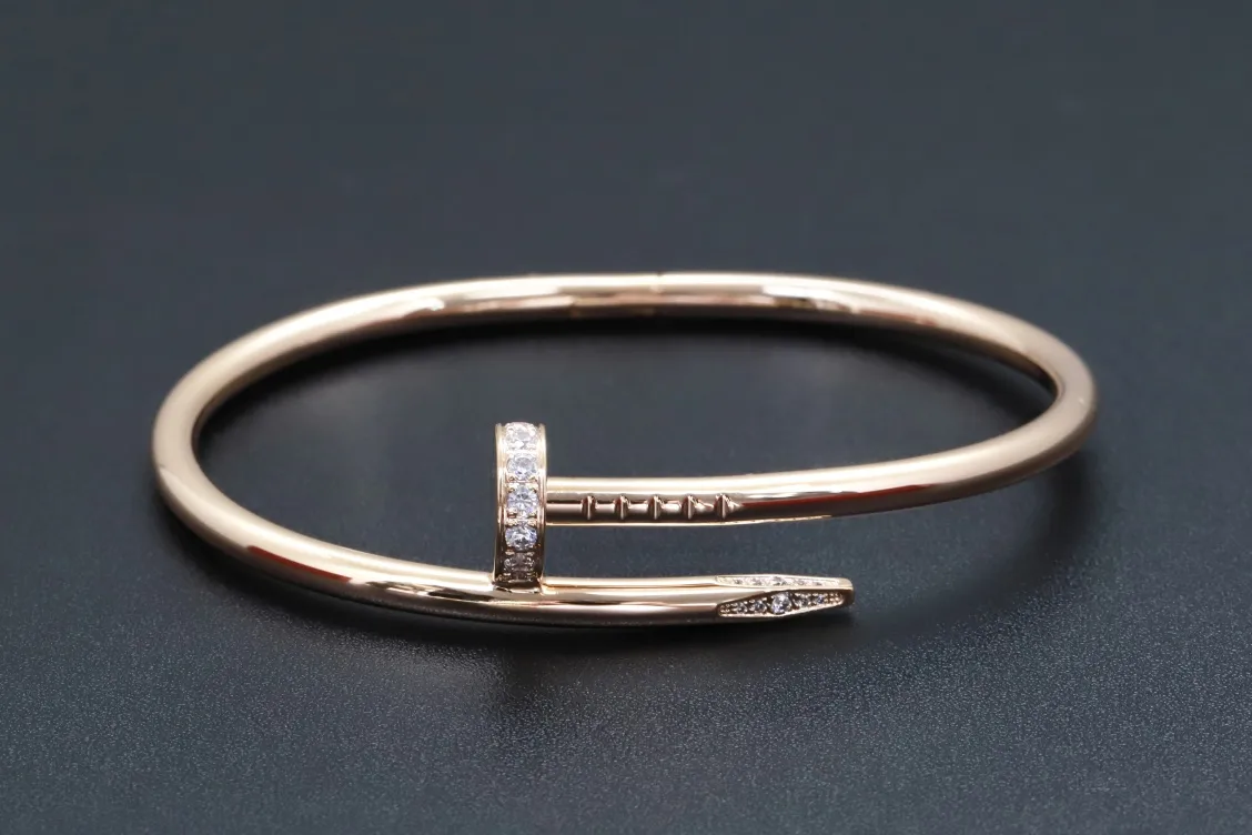 Juste un Clou Style Pave Nail Bangle (Gold-Plated Brass) D22016884 — view 2