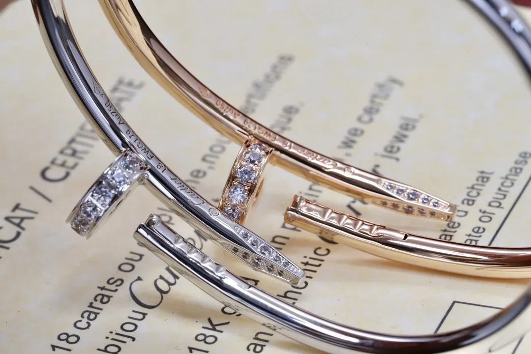 Juste un Clou Style Pave Nail Bangle (Gold-Plated Brass) D22016884 — view 6