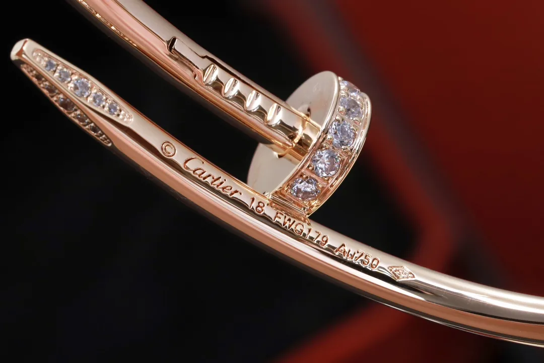 Juste un Clou Style Pave Nail Bangle (Gold-Plated Brass) D22016884 — view 7