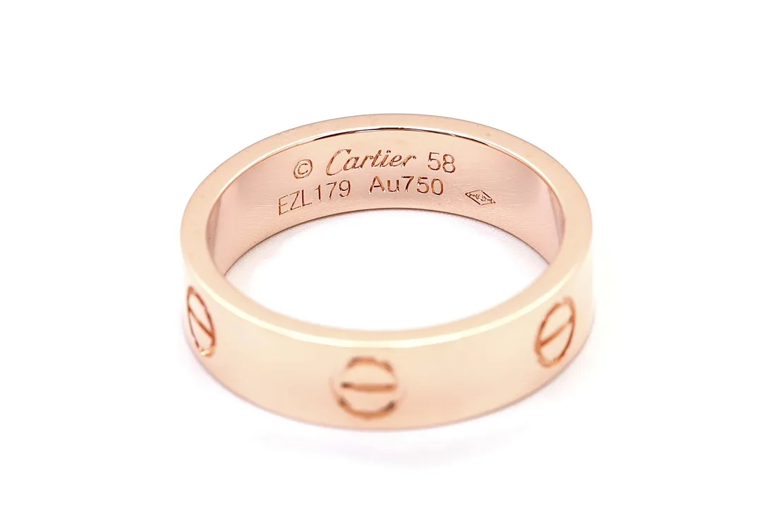 Love Screw Motif Band Ring (Gold-Plated Brass) D14017077 — view 2