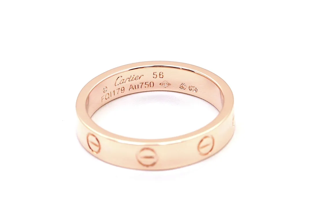 Love Screw Motif Band Ring (Gold-Plated Brass) D14017077 — view 3