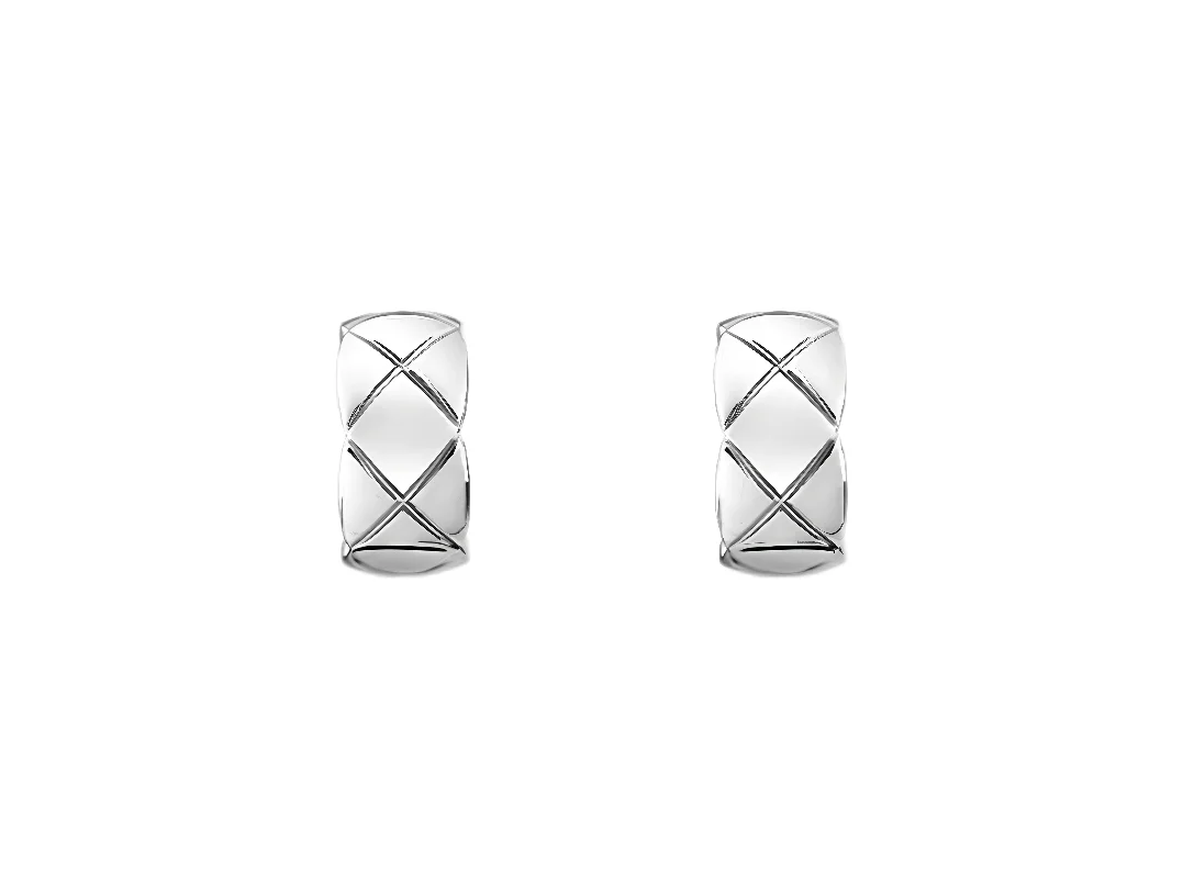Coco Crush Quilted Hoop Earrings D14517426