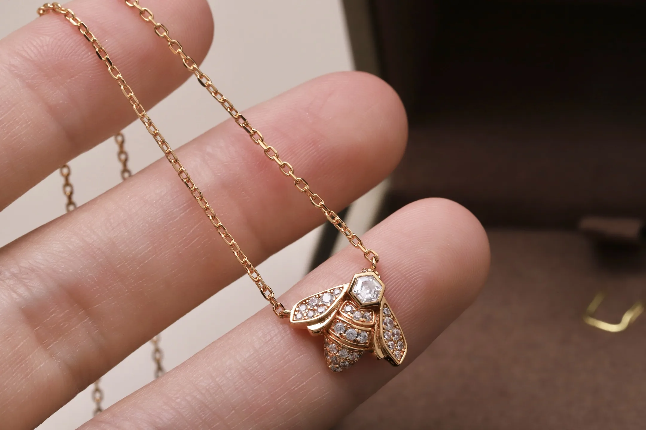 Bee My Love Diamond Pendant Necklace (Sterling Silver) D24016601 — view 4
