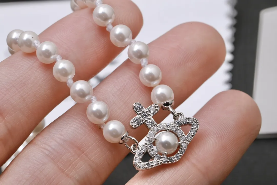 Mini Bas Relief Faux-Pearl Orb Necklace D16516986 — view 4