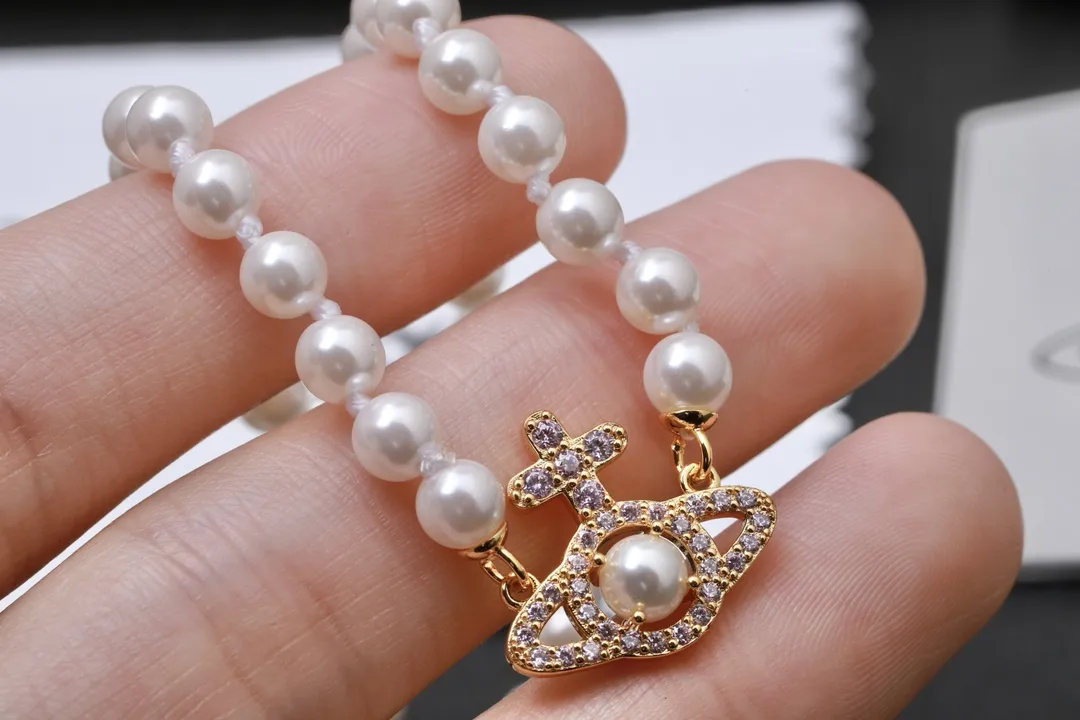 Mini Bas Relief Faux-Pearl Orb Necklace D16516986 — view 5