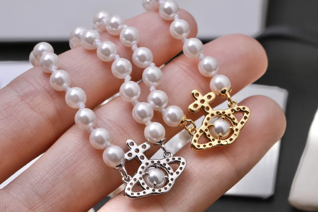 Mini Bas Relief Faux-Pearl Orb Necklace D16516986 — view 6