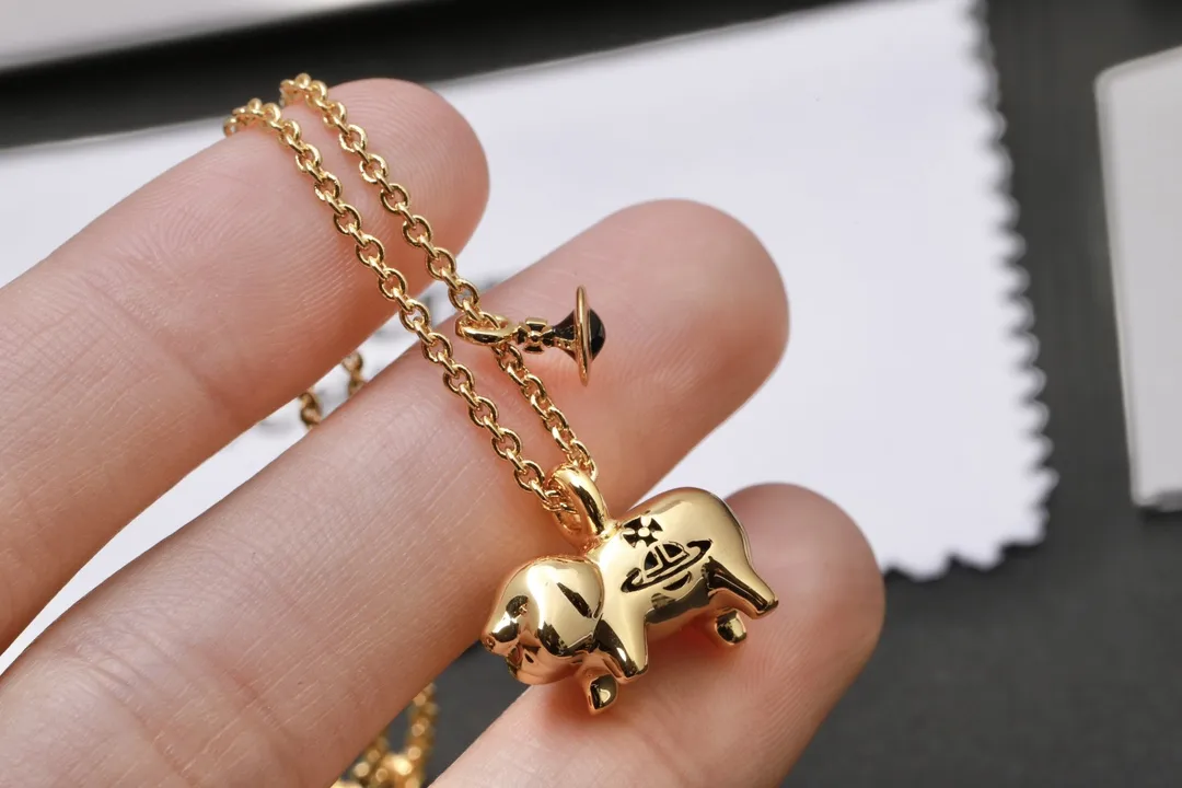 Pig Orb Pendant Necklace with Swarovski Crystals D14016988 — view 6