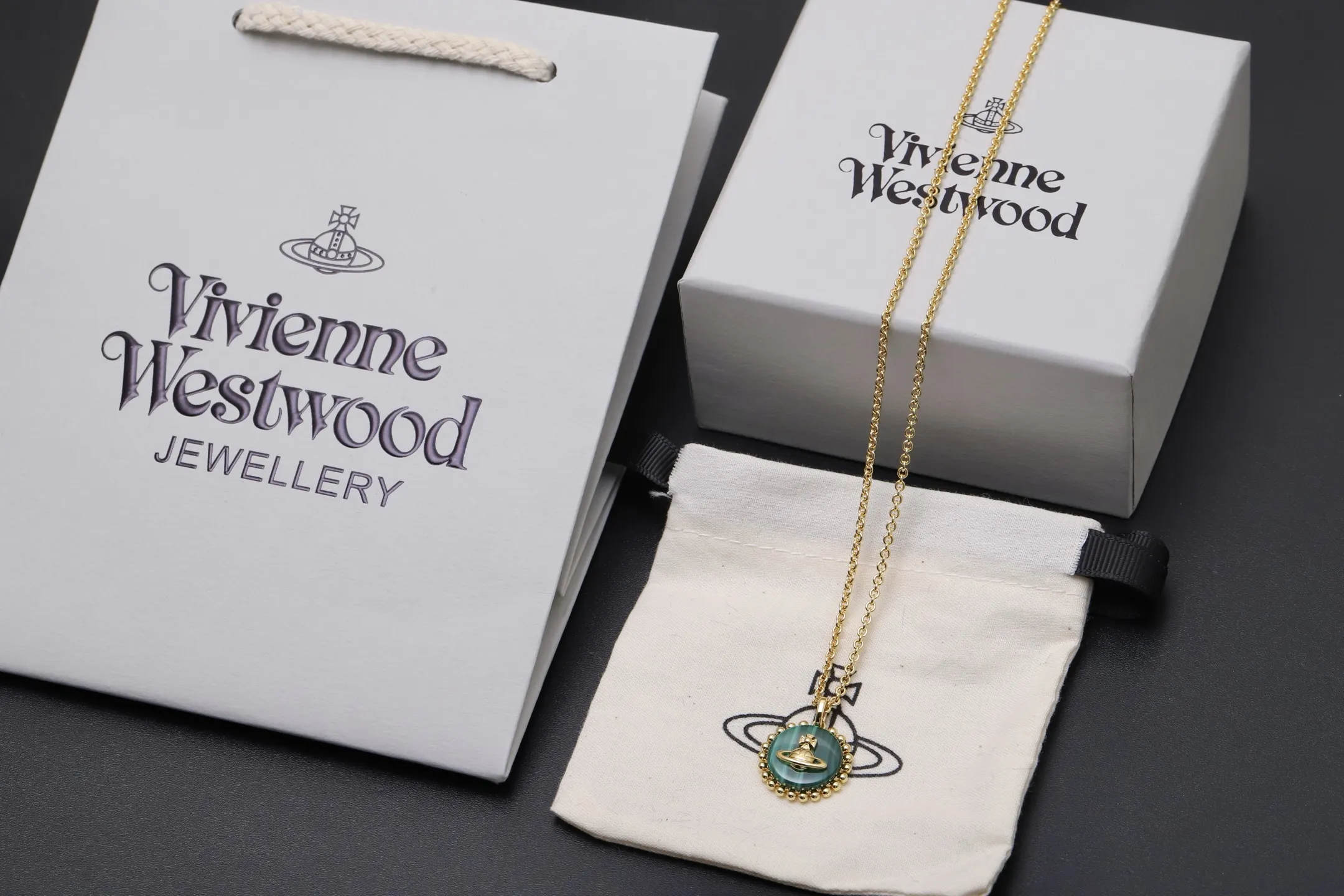 Enamel Orb Pendant Necklace with Swarovski Crystals D18017000