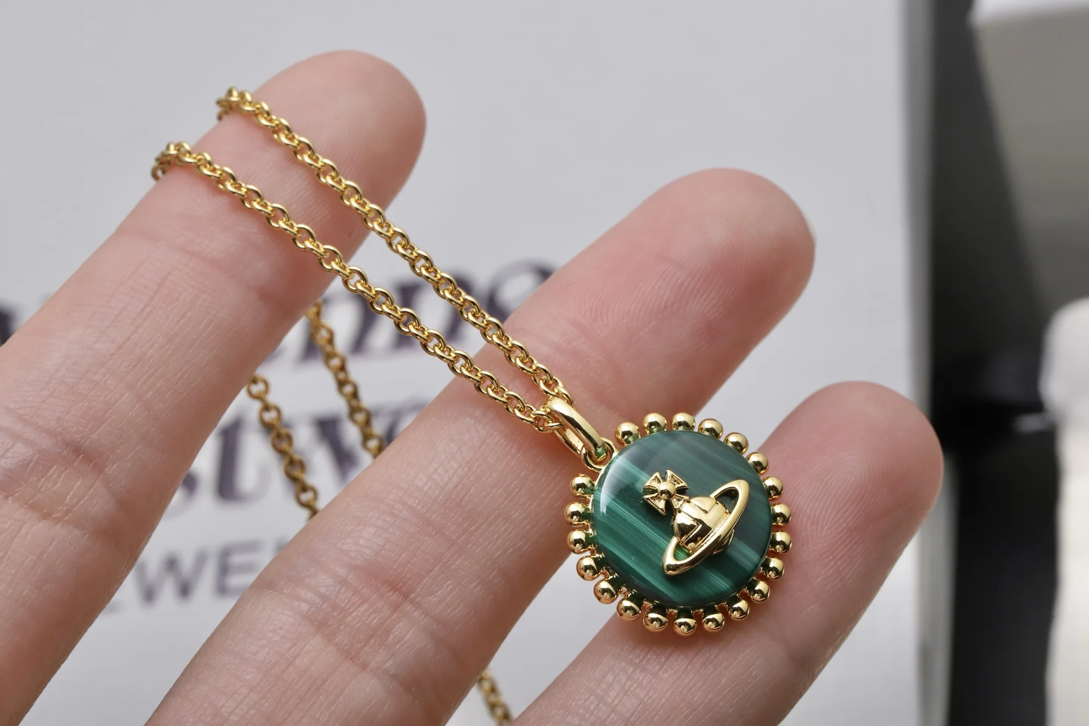 Enamel Orb Pendant Necklace with Swarovski Crystals D18017000 — view 4