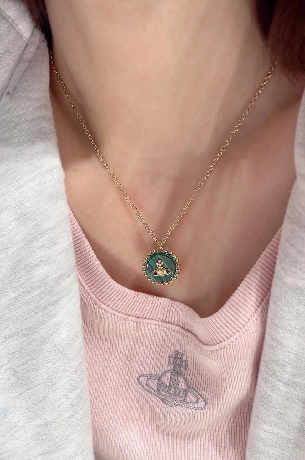 Enamel Orb Pendant Necklace with Swarovski Crystals D18017000 — view 7