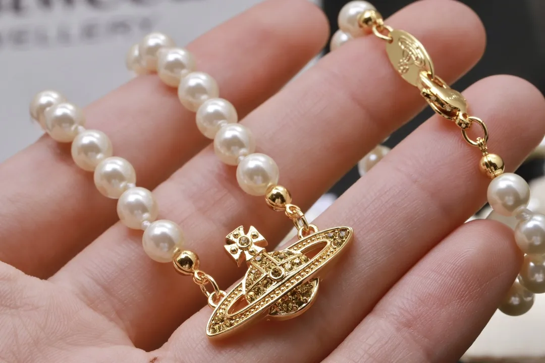 Orb Relief Pearl Necklace D16016996 — view 4