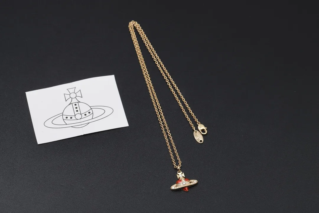 Orb Enamel and Crystal Pendant Necklace D14016985 — view 3