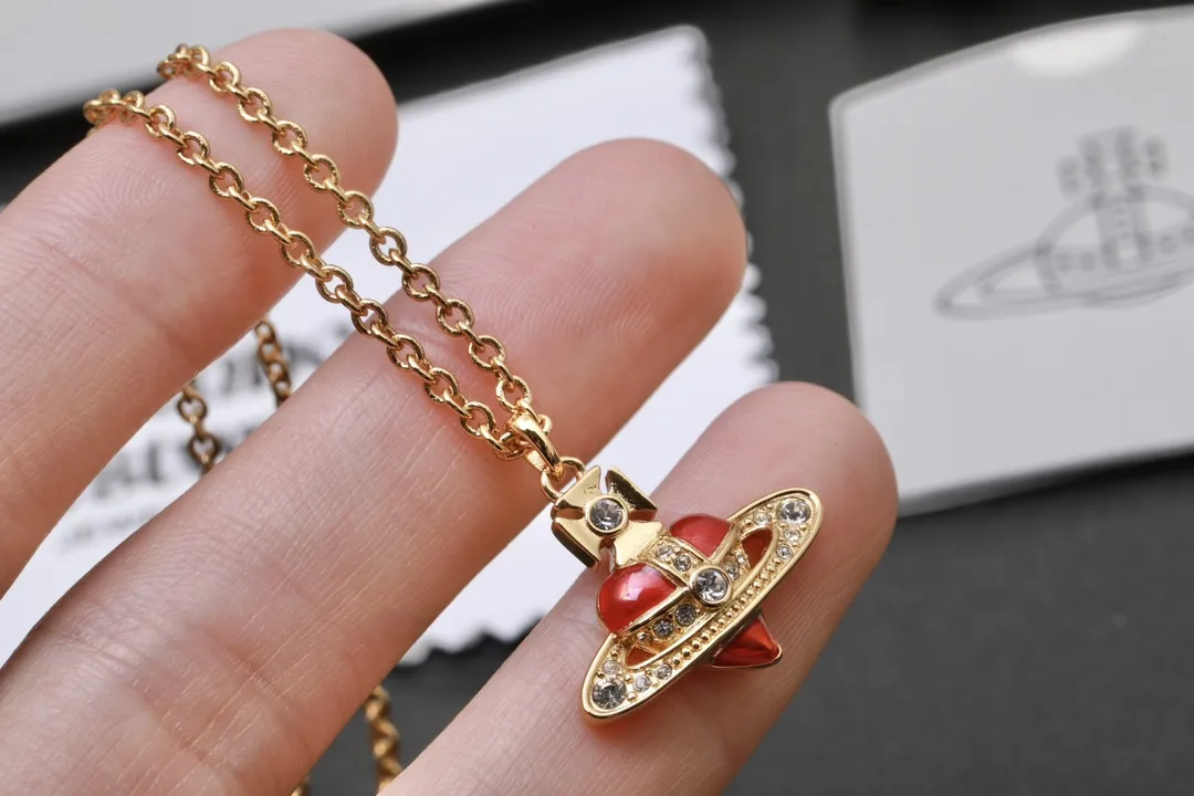 Orb Enamel and Crystal Pendant Necklace D14016985 — view 4