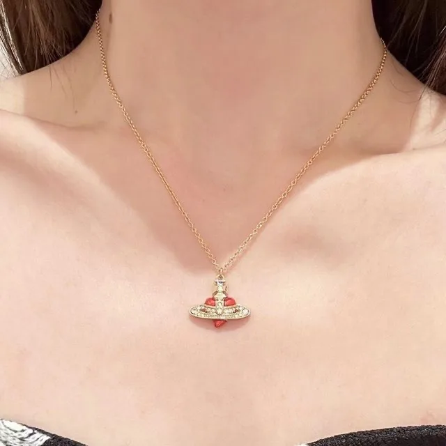 Orb Enamel and Crystal Pendant Necklace D14016985 — view 8