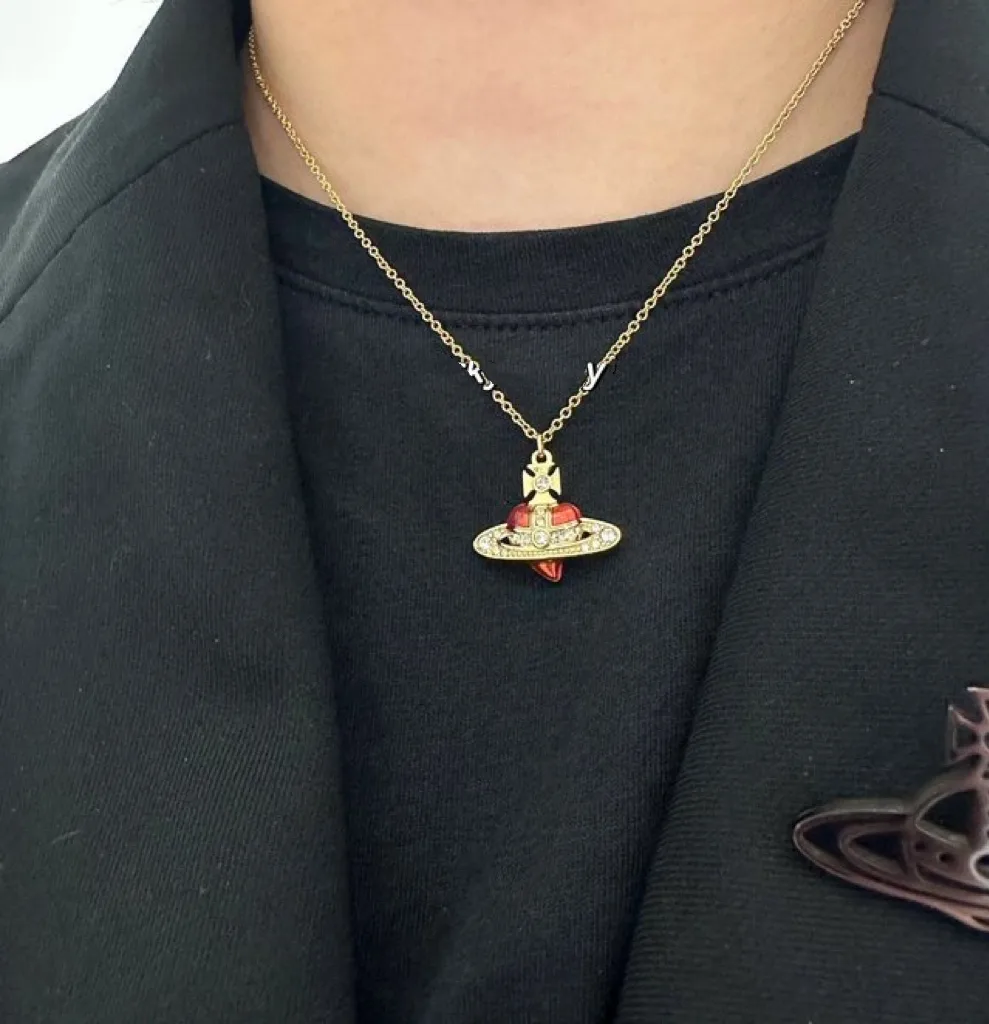 Orb Enamel and Crystal Pendant Necklace D14016985 — view 9