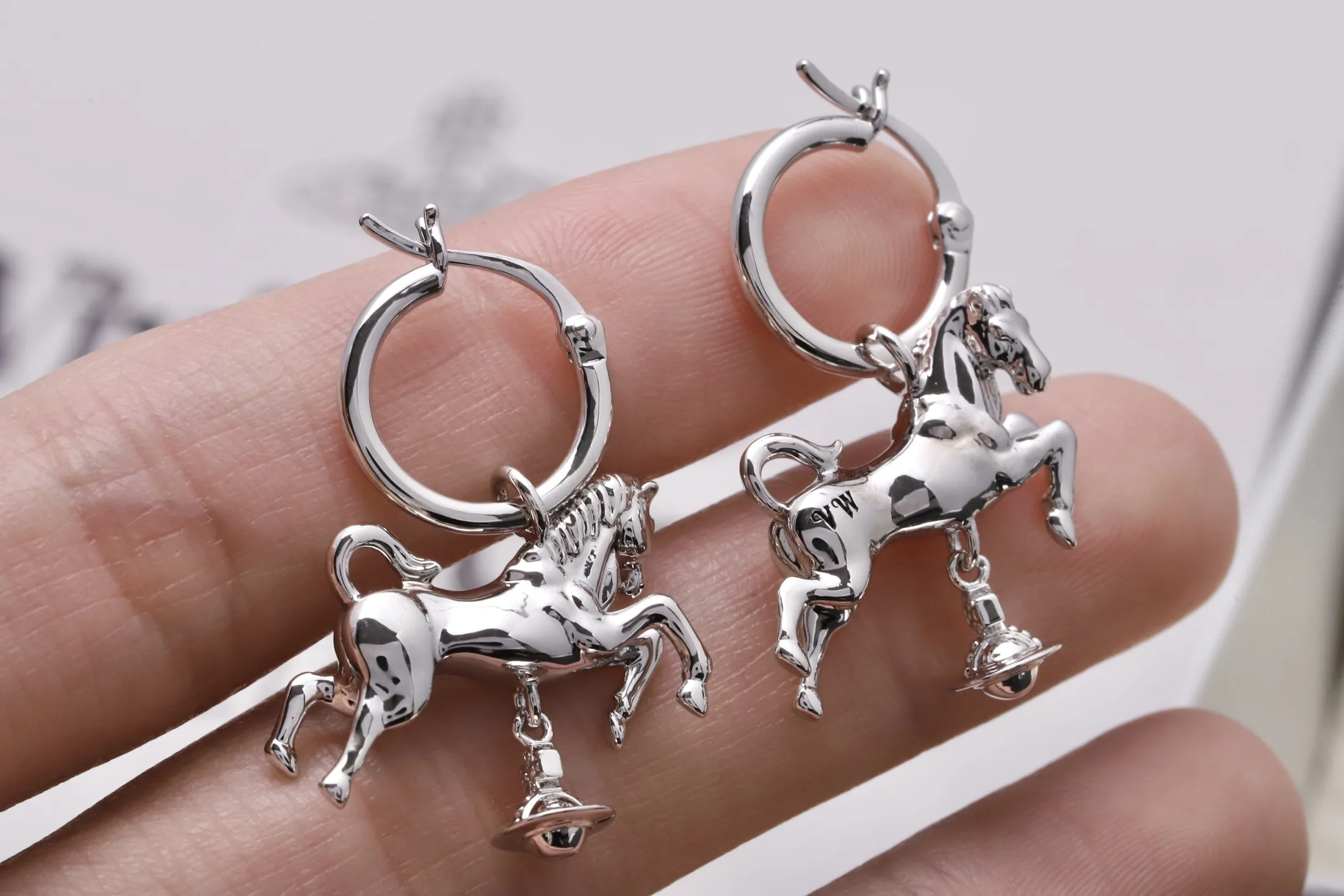 Year of the Horse Limited Edition Hoop Earrings D14016982 — view 4