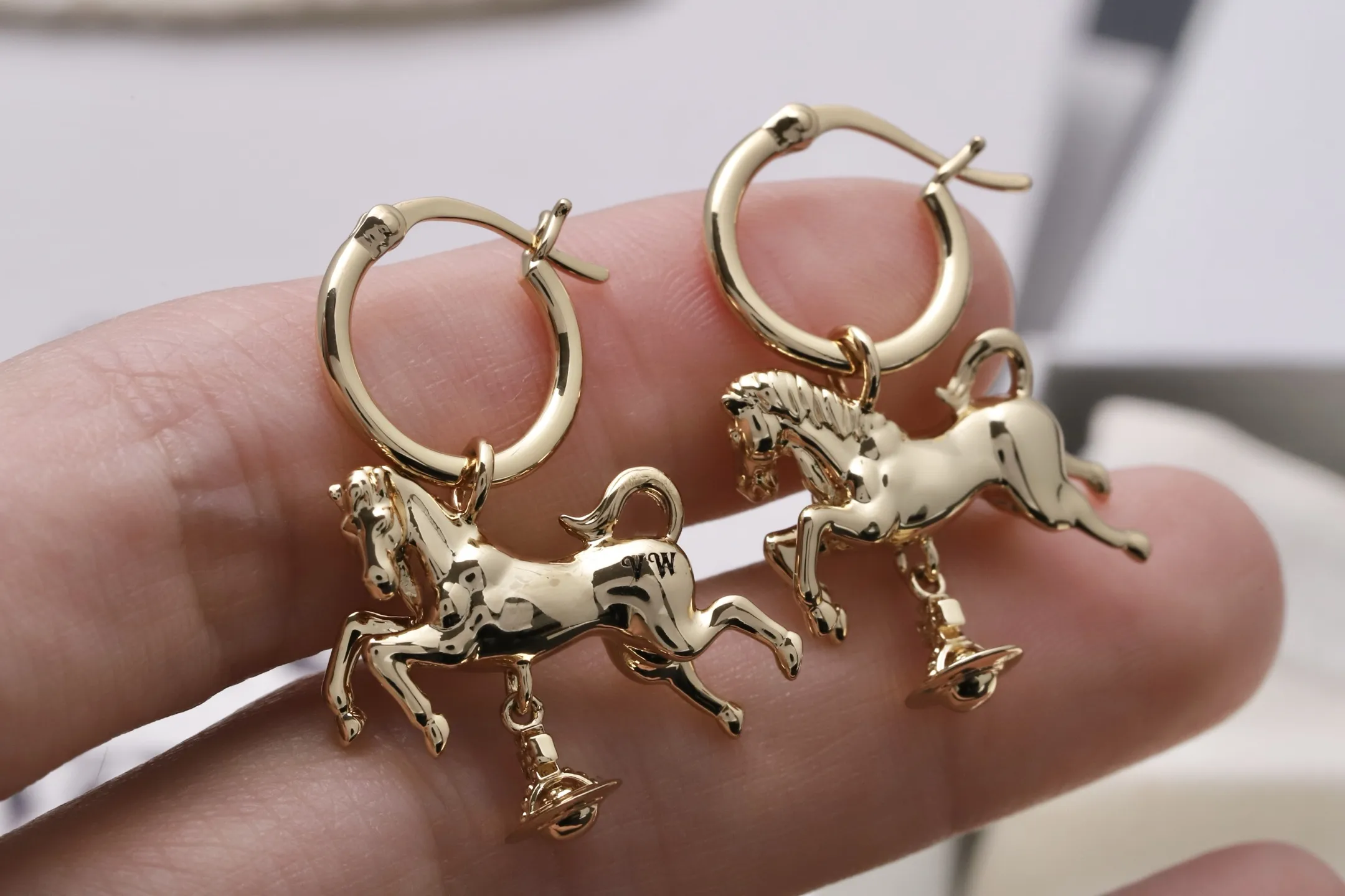 Year of the Horse Limited Edition Hoop Earrings D14016982 — view 5