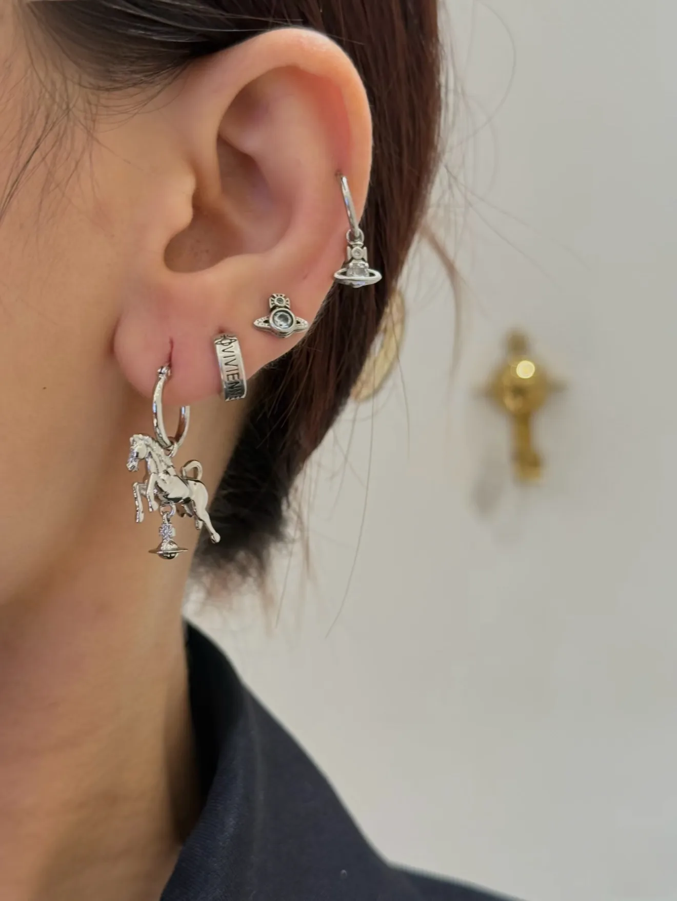 Year of the Horse Limited Edition Hoop Earrings D14016982 — view 7