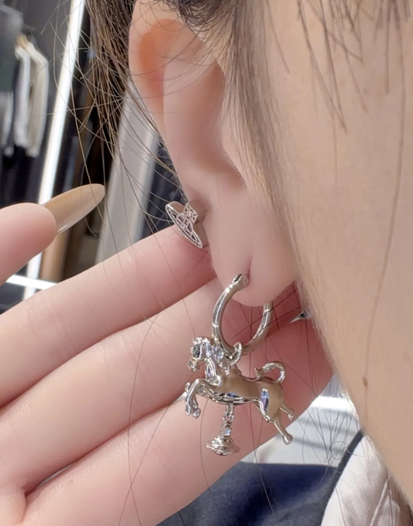 Year of the Horse Limited Edition Hoop Earrings D14016982 — view 9