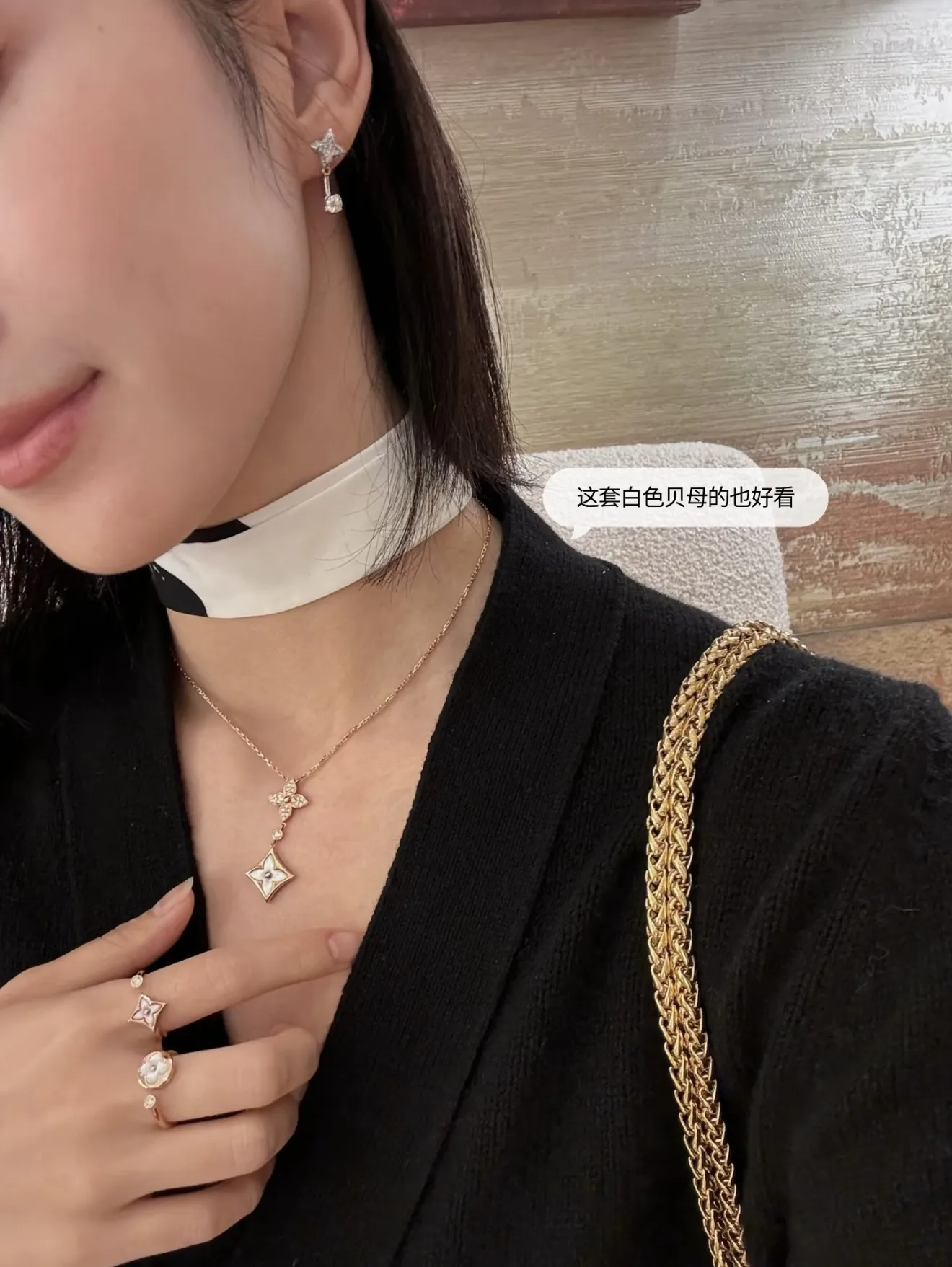 Color Blossom Double Star Pendant Necklace (Sterling Silver) D29016755 — view 8