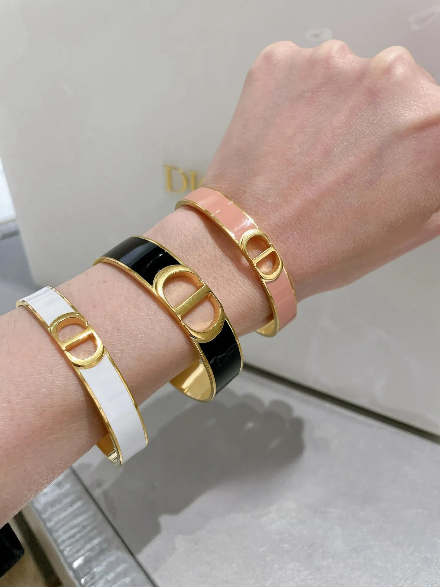 CD Navy Enamel Cuff Bracelet D15517255 — view 9