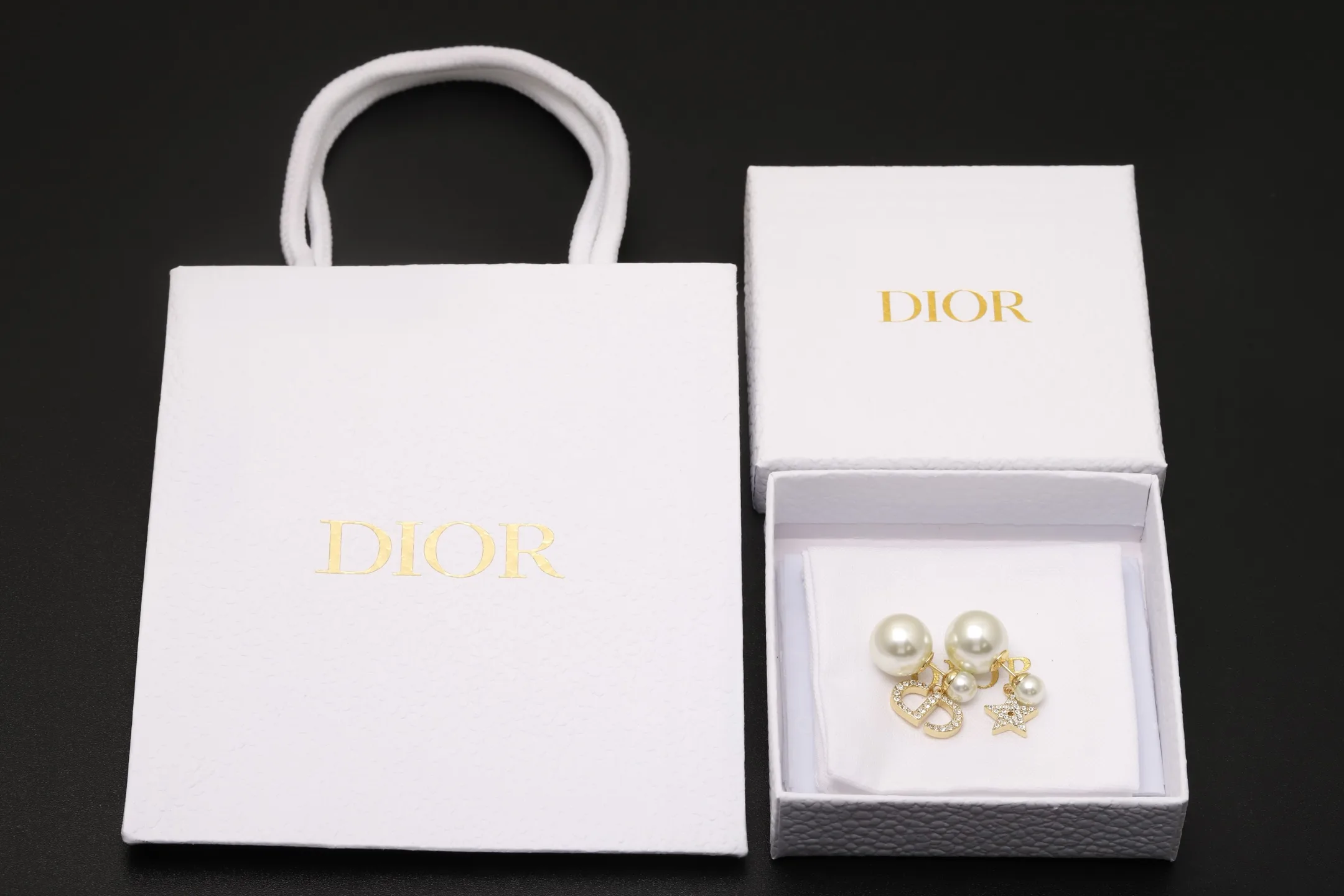 Dior Tribales Crystal Logo and Star Earrings D14517530 — view 2