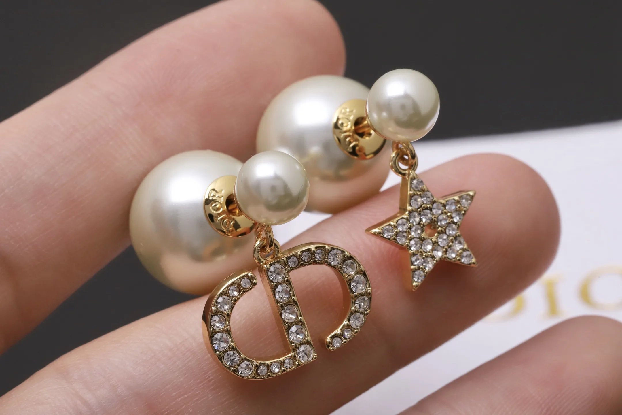 Dior Tribales Crystal Logo and Star Earrings D14517530 — view 6