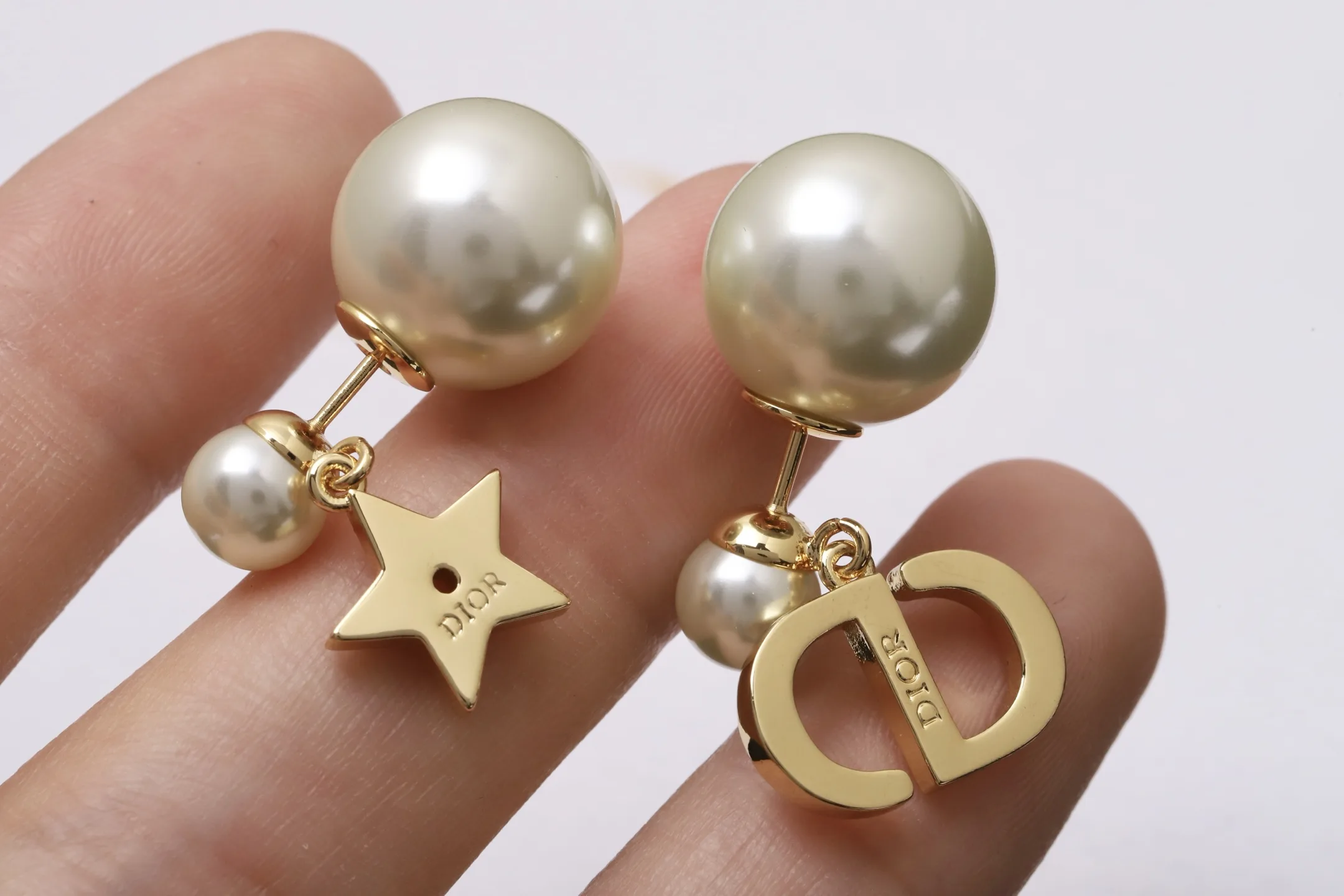 Dior Tribales Crystal Logo and Star Earrings D14517530 — view 7