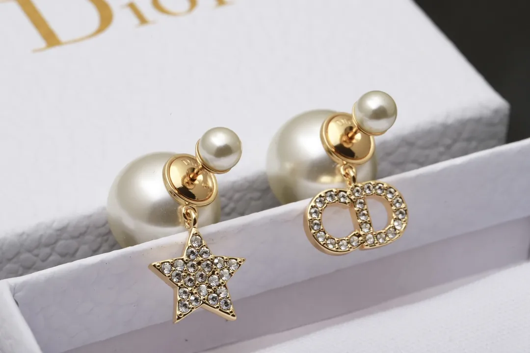 Tribales CD Star Crystal Earrings (Gold-Plated Brass) D14016679 — view 3