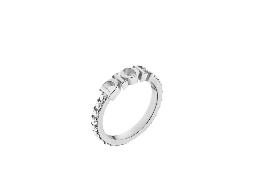 Dior Evolution Logo Crystal Ring (Gold-Plated Brass) D13517190