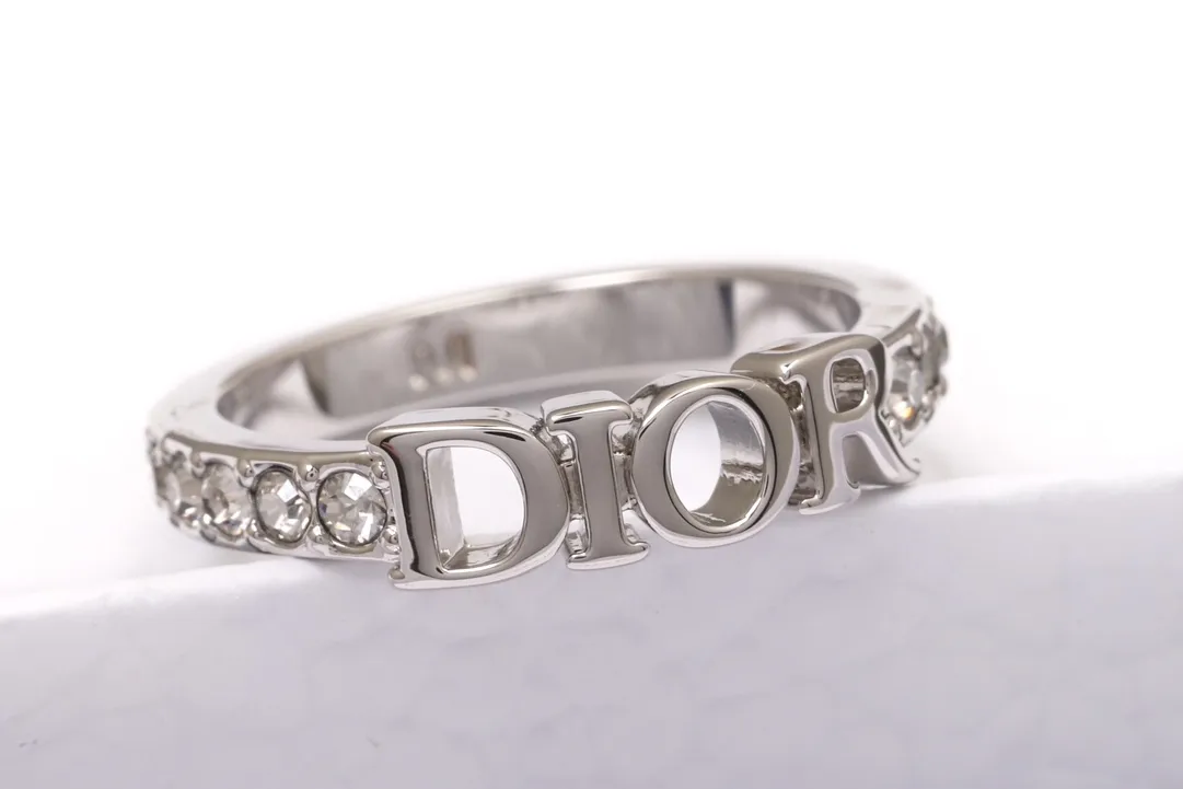 Dior Evolution Logo Crystal Ring (Gold-Plated Brass) D13517190 — view 4