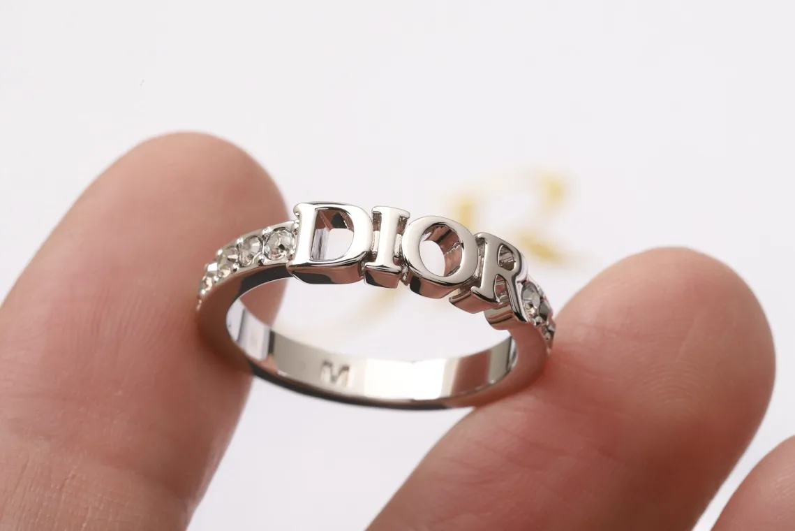 Dior Evolution Logo Crystal Ring (Gold-Plated Brass) D13517190 — view 5