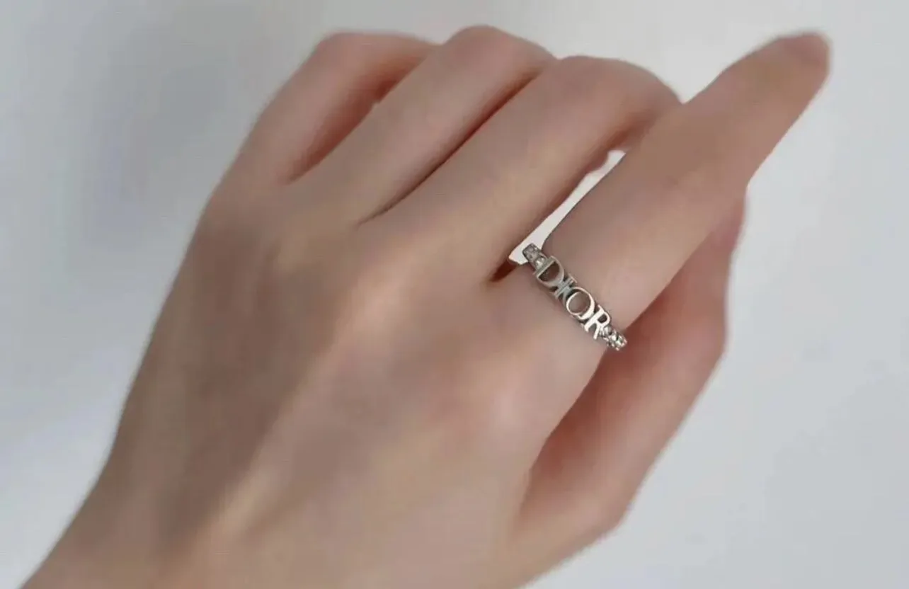 Dior Evolution Logo Crystal Ring (Gold-Plated Brass) D13517190 — view 8