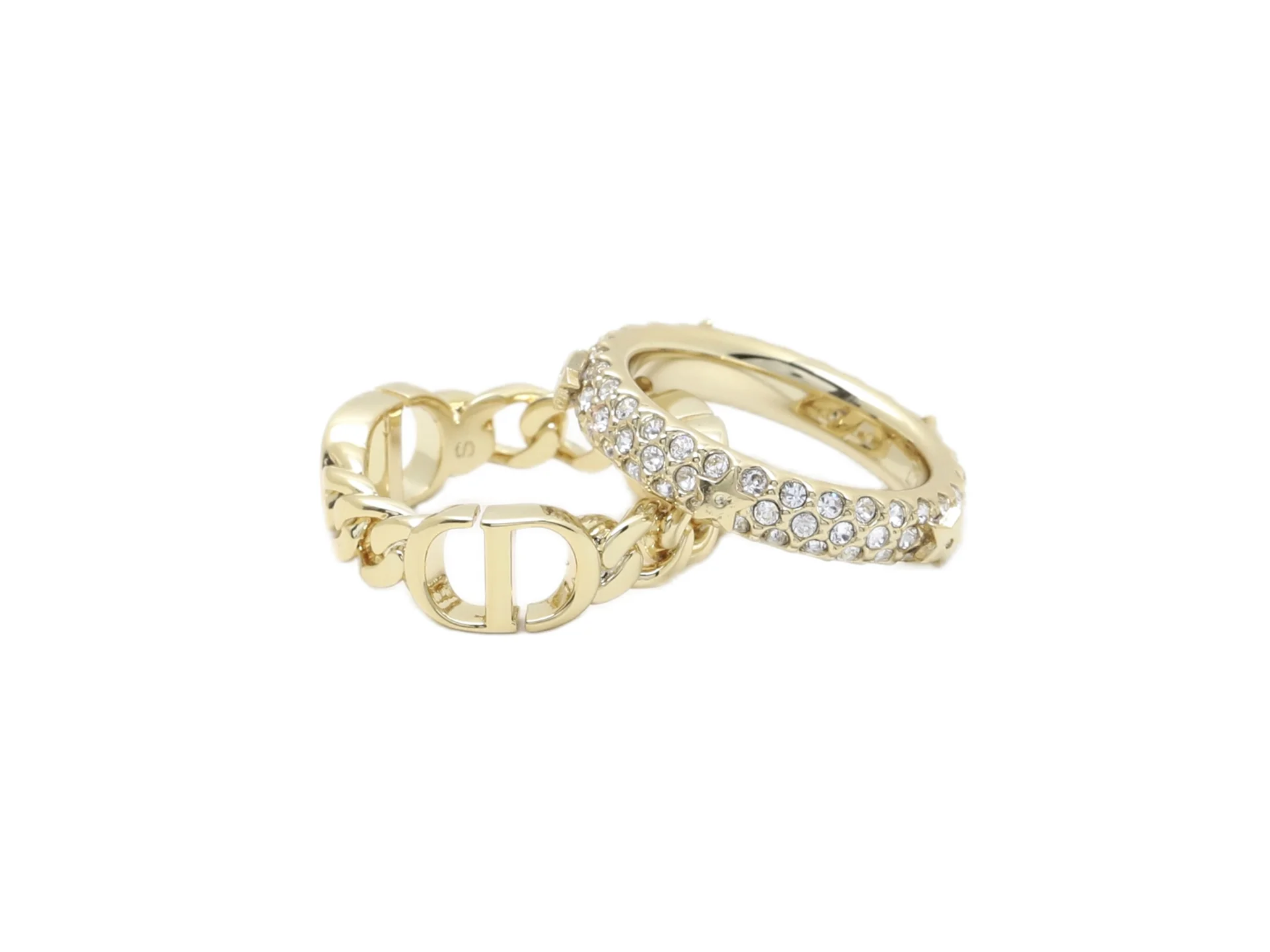 Crystal-Embellished CD Logo Ring Set D15017185