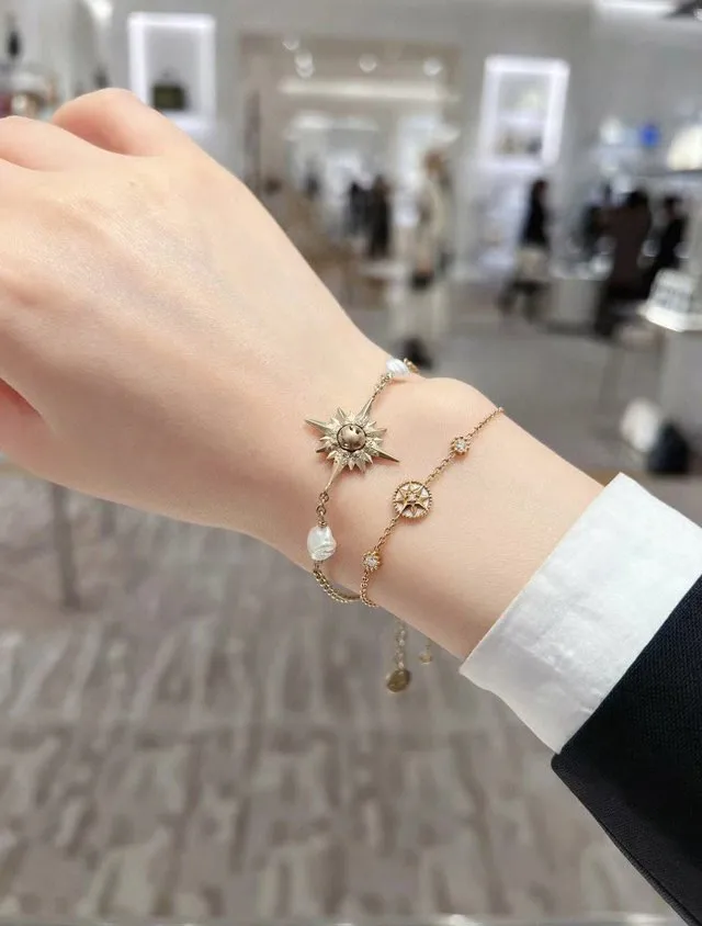 Dior Star and Faux Pearl Chain Bracelet D13517467 — view 7