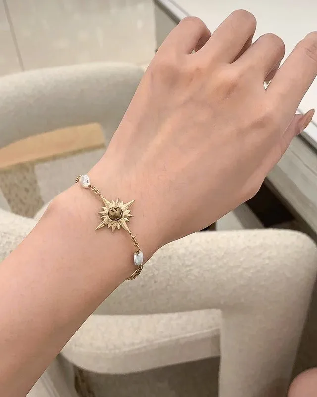 Dior Star and Faux Pearl Chain Bracelet D13517467 — view 9
