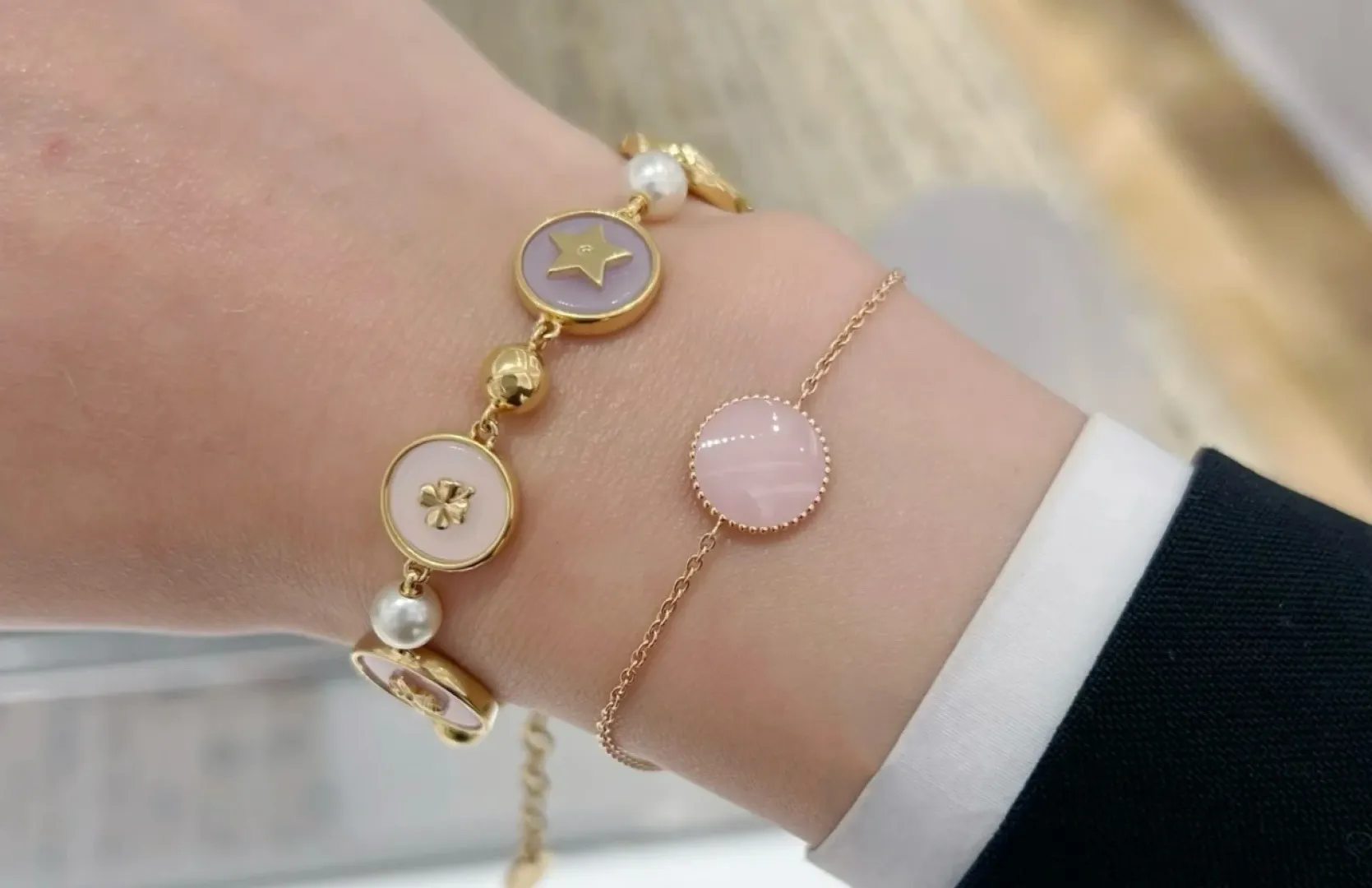 Dior Pastel Resin and Faux Pearl Charm Bracelet D16017661 — view 8